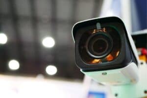Câmeras de segurança e central de monitoramento
